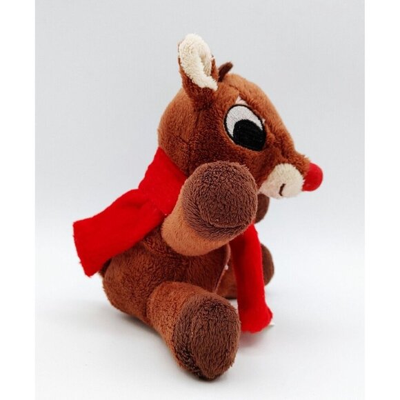 Rudolph the Red Nosed Reindeer Singing Musical Stuffed Plush 6" Tested Works - Picture 2 of 5